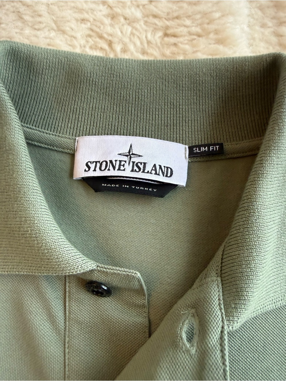Stone Island Military Olive Polo Shirt - Picture 3 of 12